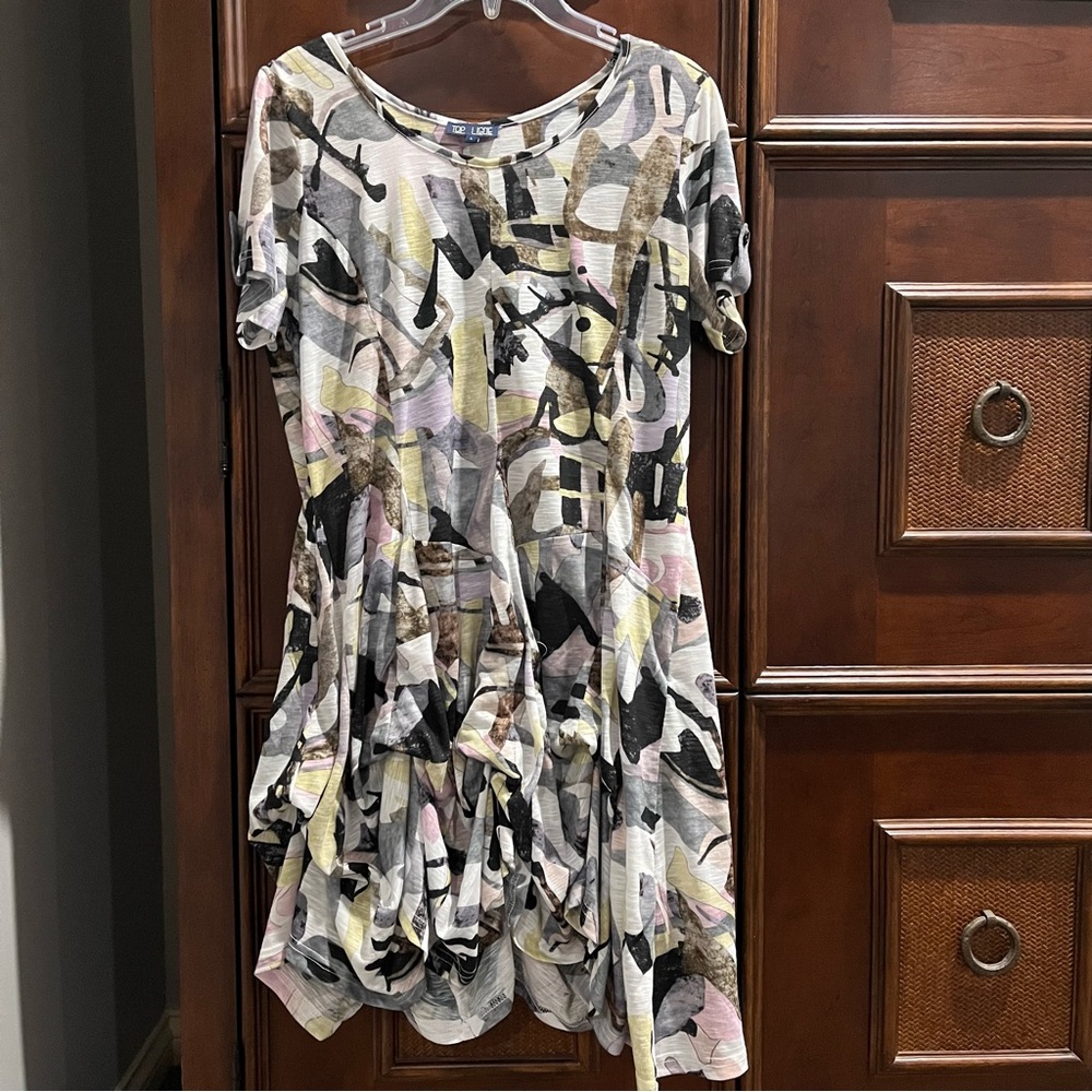 Top Ligne Adjustable Hem Dress T-Shirt Dress - Sz L